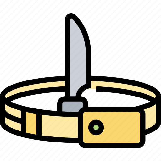 Knife, belt, weapon, hidden, defend icon - Download on Iconfinder