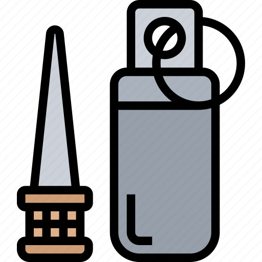 Titanium, toothpick, defense, survival, tool icon - Download on Iconfinder