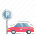 parking, car, sign, transportation, vehicles