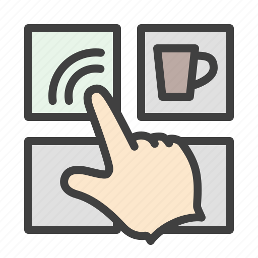 Choose, tap hand, select, click, barista icon - Download on Iconfinder