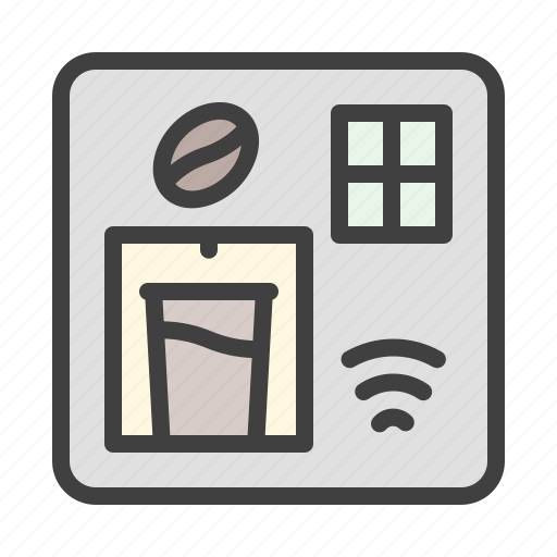 Coffee, machine, self service kiosk, coffee machine, coffee station, barista, untack icon - Download on Iconfinder