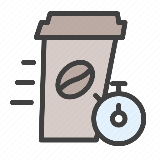 Fast, coffee, delivery, stopwatch, take away icon - Download on Iconfinder