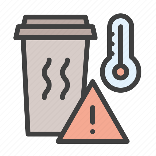 Hot, hot drink, cup, coffee, attention, food temperature icon - Download on Iconfinder