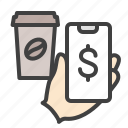 mobile, pay, contactless payment, nfc mobile, coffee app, food delivery, untack