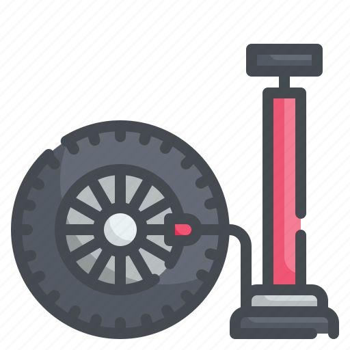 Inflate, tire, wheel, pressure, pump icon - Download on Iconfinder