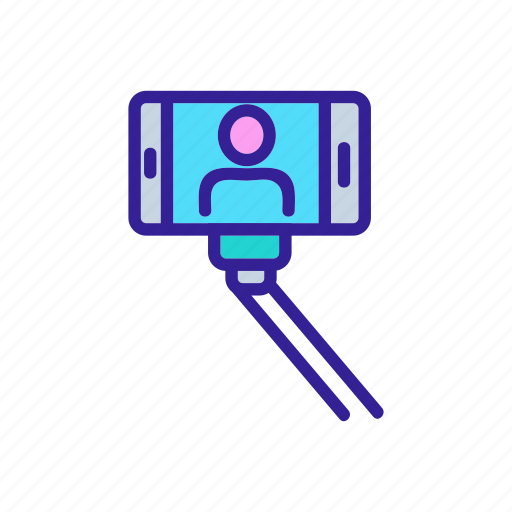 Person, phone, selfie, showing, smartphone, stick, tool icon - Download on Iconfinder