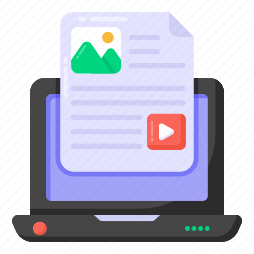 Online document, video content, video file, online content icon - Download on Iconfinder