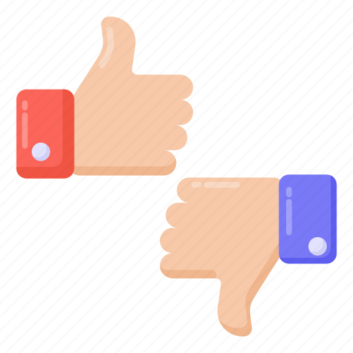 Dislike, like, thumbs feedback, review, thumbs up icon - Download on Iconfinder