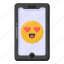 phone emoji, mobile emoji, smiley, emoticon, heart eyes emoji 