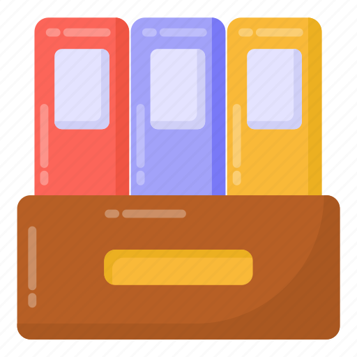 Binders, archives, folders, files, office drawer icon - Download on Iconfinder
