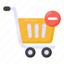 remove from trolley, remove from cart, remove from shopping, cancel shopping, e-commerce 