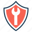 firewall, protection, repair, security, shield, tools 