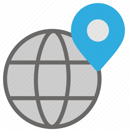 Communication, globe, gps, internet, location pointer, location services, map icon - Download on Iconfinder