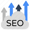 seo, search engine optimization, cloud arrows, cloud technology, cloud seo