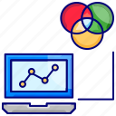 analytics, chart, color balance, report, statistics, venn diagram 