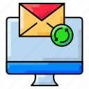 email, mailbox, refresh, reload, sync, synchronize