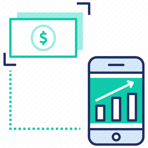 Cash, growth, marketing, mobile application, money, payment icon - Download on Iconfinder