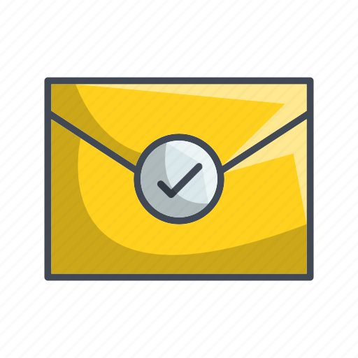 Checkmark, envelope, letter, send icon - Download on Iconfinder