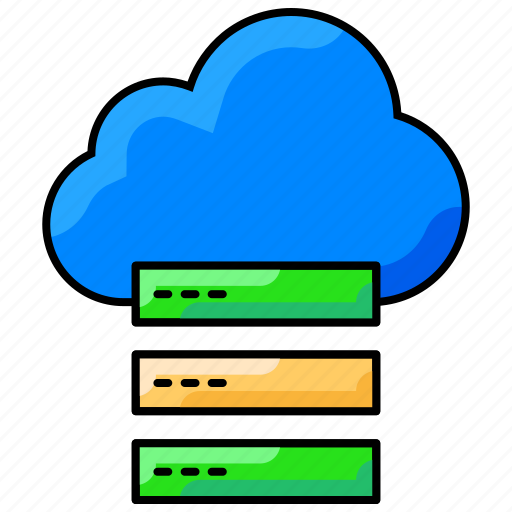 Cloud server, cloud storage, data transfer, database, server icon - Download on Iconfinder