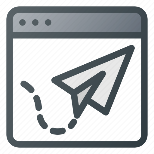 Landing, page, paper, plane, seo, web, website icon - Download on Iconfinder
