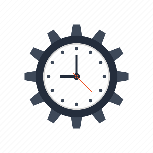 Clock, cogwheel, deadline, management, optimization, seo, time icon - Download on Iconfinder
