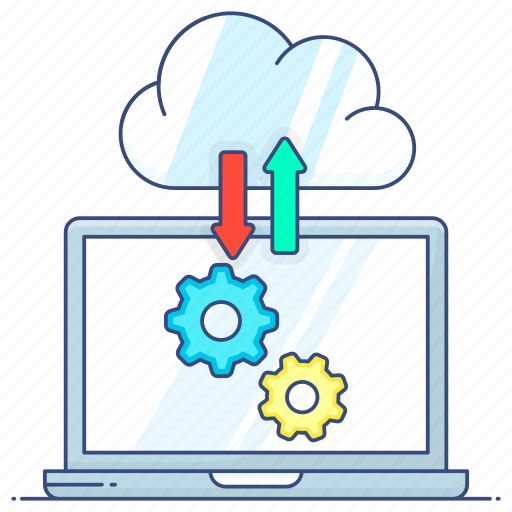 Cloud, computing, cloud computing, data transfer, cloud technology, cloud storage, cloud data hosting icon - Download on Iconfinder