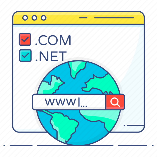 Domain, registration, domain registration, domain hosting, domain name, web address, internet domain icon - Download on Iconfinder