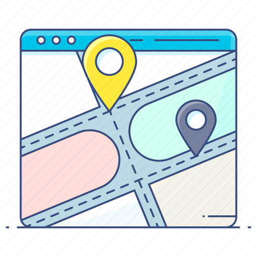 Geolocation, online map, online location, gps, navigation icon - Download on Iconfinder