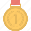 achievement, first place, first rank, medal, winner 