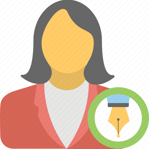 Businesswoman, composer, content writer, editor, writer icon - Download on Iconfinder