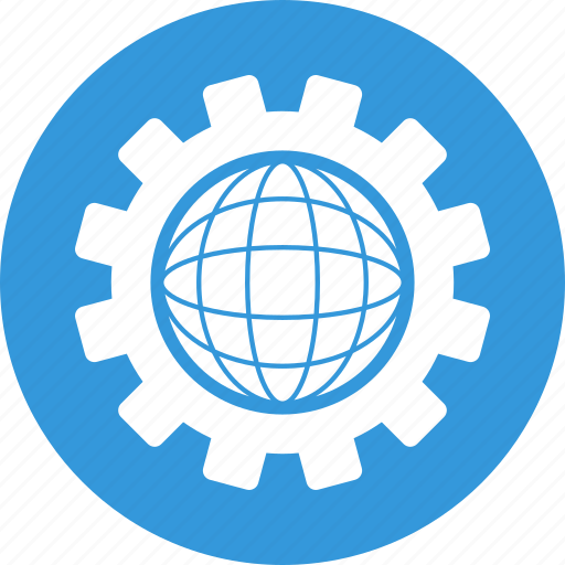 Global, global seo, seo, globe, cogwheel, internet, network icon - Download on Iconfinder