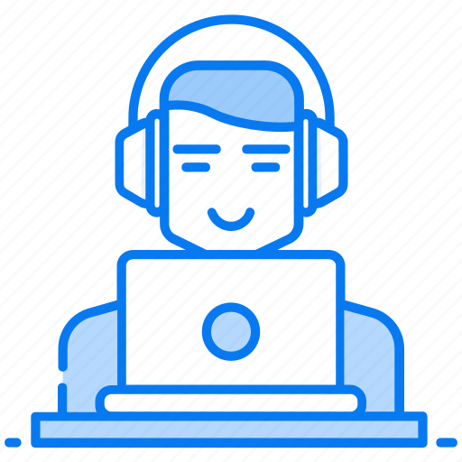 Computer user, freelancing, internet user, office work, online employees icon - Download on Iconfinder
