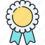 badge, rank, achievement, award, medal, reward, ribbon 