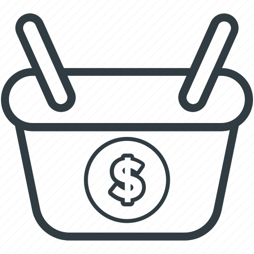 Basket, dollar, dollar sign, shopping, shopping basket icon - Download on Iconfinder