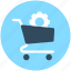 cog, cog in cart, shopping cart, shopping cart preferences, shopping cart setting 