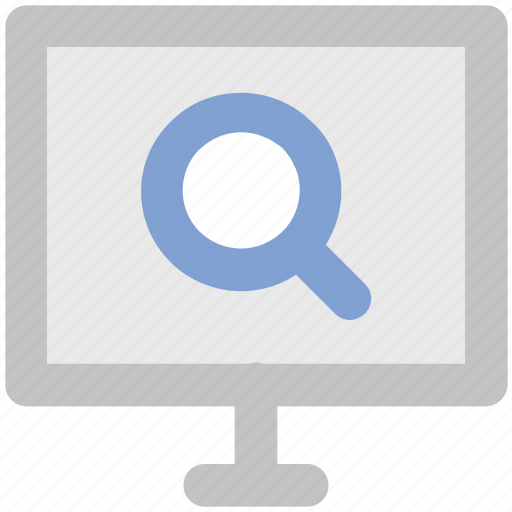 Lcd, magnifier, screen, search screen, search virus icon - Download on Iconfinder