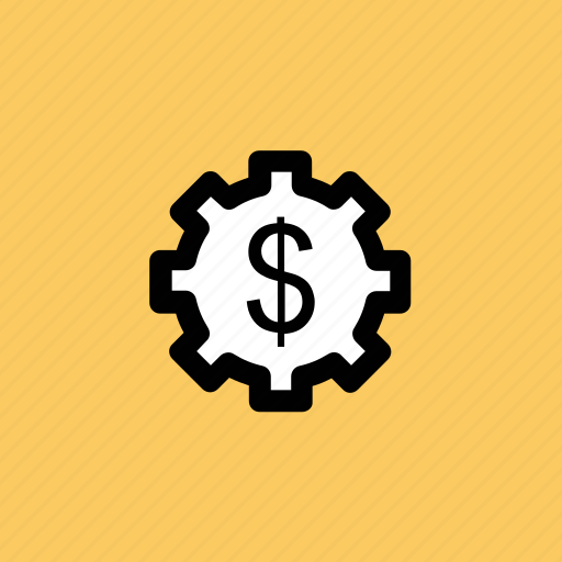 Accounting, business gear, cogwheel, currency gear wheel, dollar gear icon - Download on Iconfinder