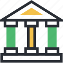 bank building, building, building columns, building front, real estate
