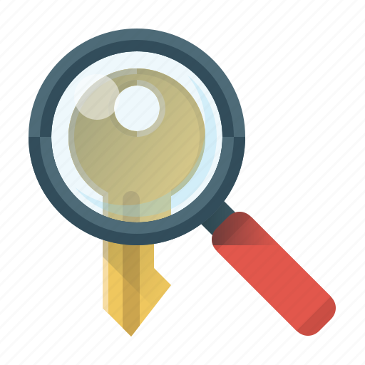 Keyword, search, seo, key, magnifying, magnifying glass, search keyword icon - Download on Iconfinder