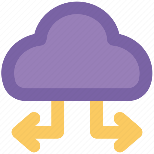 Cloud arrow, cloud arrows, cloud computing, cloud netting, cloud network, cloud sharing icon - Download on Iconfinder