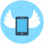 device, mobile, mobile marketing, smartphone, wings 
