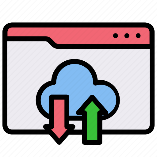 Arrow, browser, cloud, transfer, web icon - Download on Iconfinder