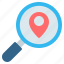 local, location, magnifying, magnifying glass, pin, search, seo 