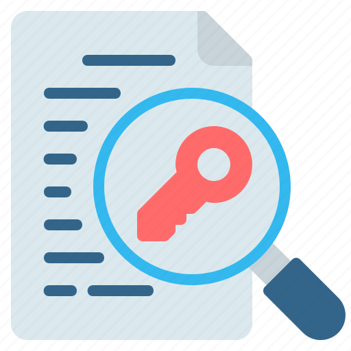 Keyword, keywording, magnifying, magnifying glass, search, seo, word icon - Download on Iconfinder