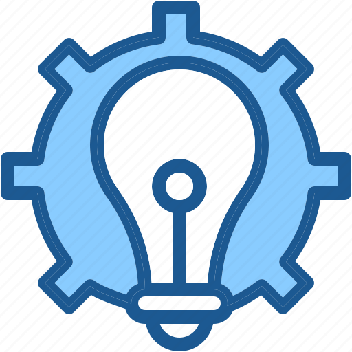 Idea, innovation, light, bulb, gear, implement icon - Download on Iconfinder