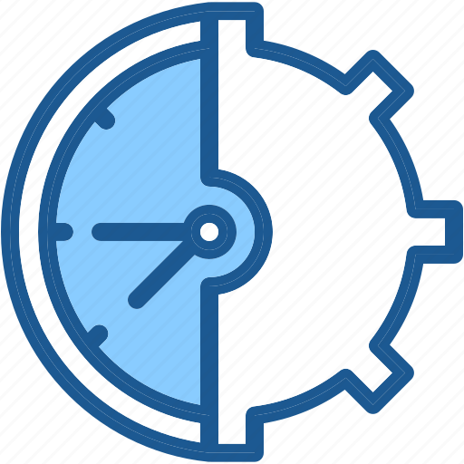 Time, management, efficiency, productivity, clock, cogwheel icon - Download on Iconfinder