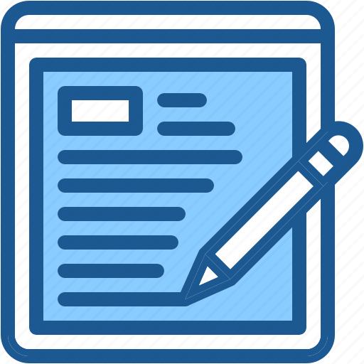 Writing, write, paper, pencil, content icon - Download on Iconfinder