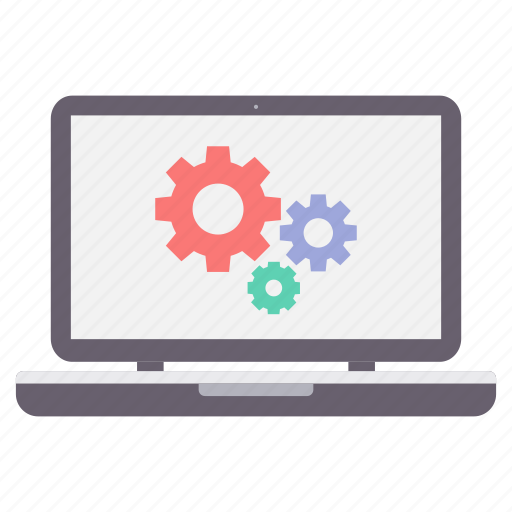 Laptop, setting, settings, configuration, control, gear, options icon - Download on Iconfinder
