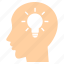 brain, bulb, idea, creative, electric, lamp, light 