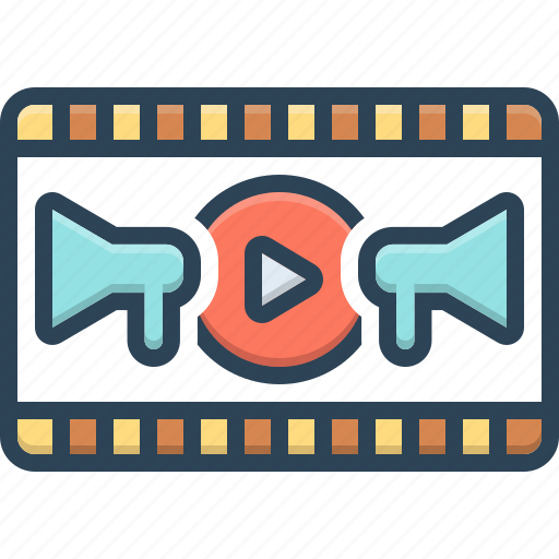 Digital, megaphone, play, technology, video, video marketing, video production icon - Download on Iconfinder